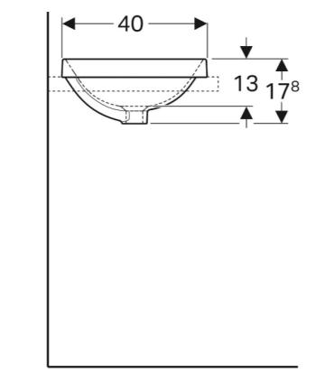 Lavabo à encastrer elliptique Geberit Variform