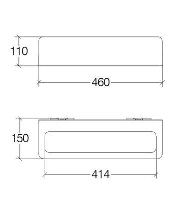 Porte-serviettes, Lineabeta, série Curva ', modèle 5144, aluminium peint