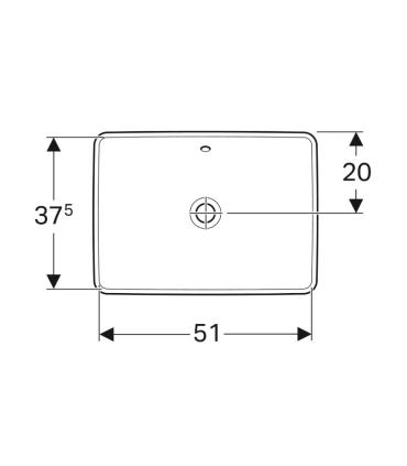 Geberit Variform rectangular built-in washbasin