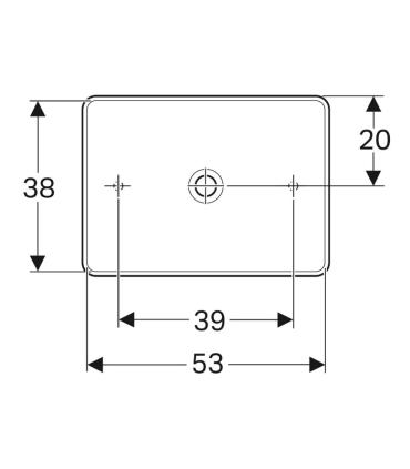 Lavabo in appoggio rettangolare Geberit Variform