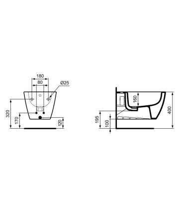 Bidet sospeso monoforo Ideal Standard I.Life B T4615