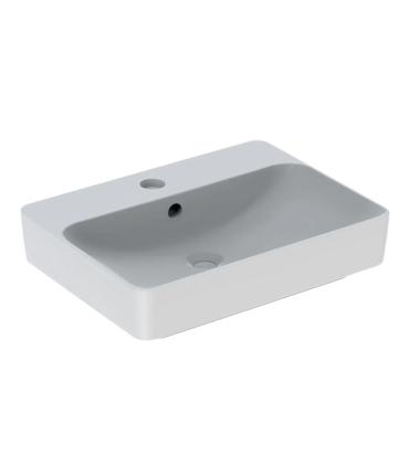 Lavabo in appoggio monoforo rettangolare Geberit Variform