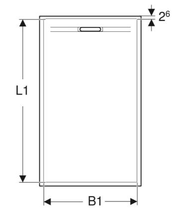 Receveur de douche rectangulaire Geberit Sestra