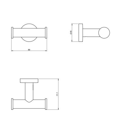 Porta abiti appendino doppio Cosmic serie Kubic