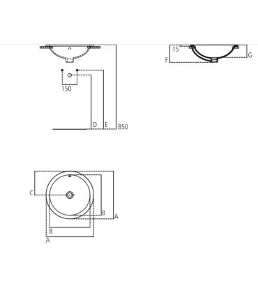 Lavabo da incasso Ideal Standard Connect tondo