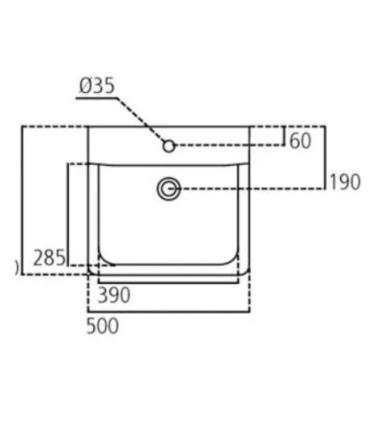 Ideal standard connect cube e7138 lavabo a parete/appoggio 50x46 cm.