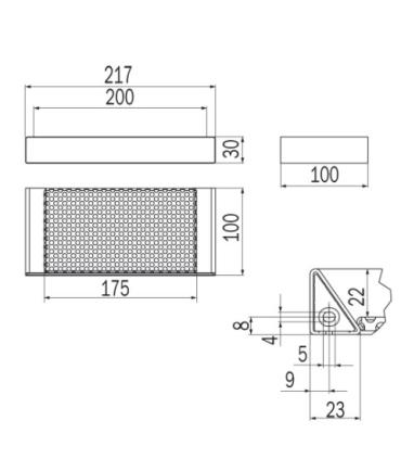 Inda grille de douche série Indissima A88510 en laiton