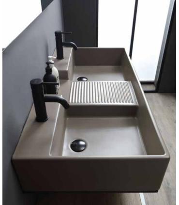 NOBU Mueble bajo lavabo de madera con lavabo integrado By COLAVENE