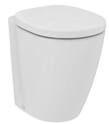 Wc filo parete 6 cm piu' alto, con sedile Ideal Standard connect bianc