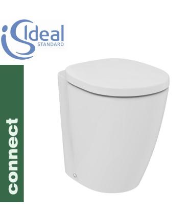 Wc a mur 6 cm plus haut, avec abattant Ideal Standard connect blanc