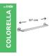 Towel rail double INDA Colorella chrome A2391