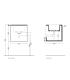 Colavene Cubo suspended washbasin unit with 1 left door