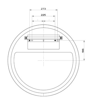 Miroir mural rond collection Gessi Cono