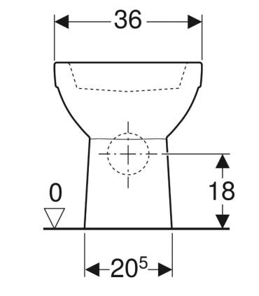 Geberit Selnova close coupled toilet with wall outlet