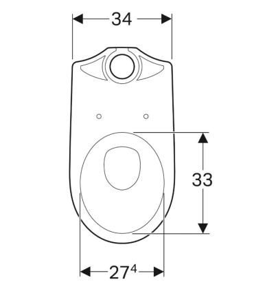 Geberit Selnova close coupled toilet with floor drain