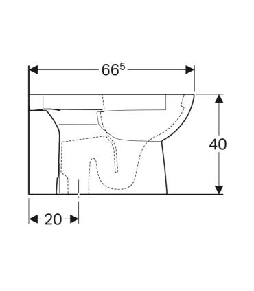 Geberit Selnova close coupled toilet with floor drain