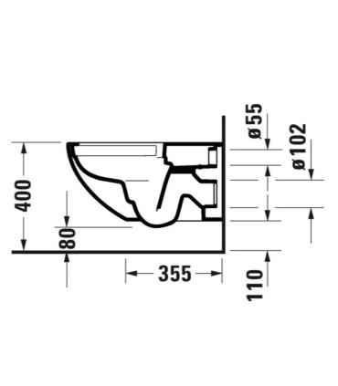 Rimless Duravit Suspended Wc Architec series