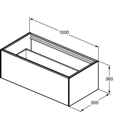 Meuble vasque laqué Ideal Standard Conca sans plan