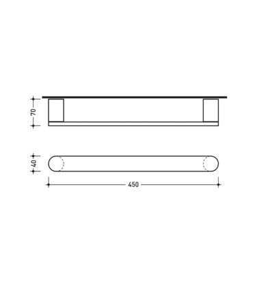 Porta salviette lineare Flaminia serie two cromo