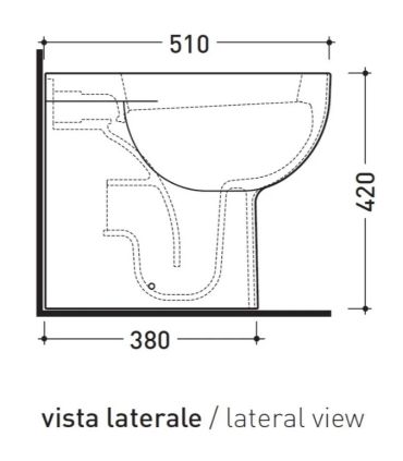 Wc filoparete Flaminia Quick QK117