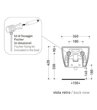 Bidet sospeso compatto monoforo Flaminia serie Miniapp AP219