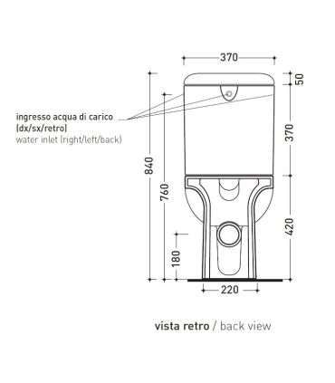 Close-coupled toilet Flaminia Quick