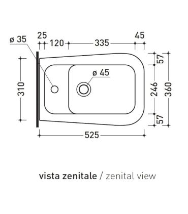 Bidet sospeso Ceramica Flaminia Como CM218