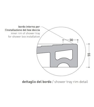 Piatto doccia Ceramica Flaminia Water drop in ceramica rettangolare