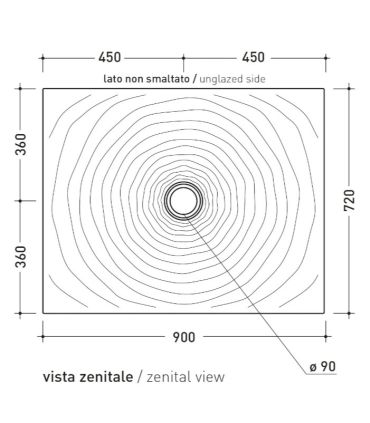 Piatto doccia Ceramica Flaminia Water drop in ceramica rettangolare