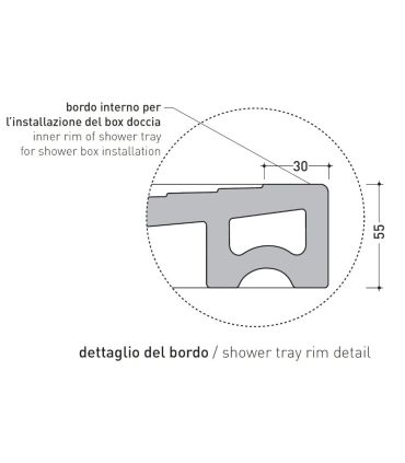 Piatto doccia Ceramica Flaminia Water drop in ceramica rettangolare