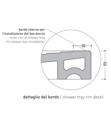 Piatto doccia Ceramica Flaminia Water drop in ceramica rettangolare