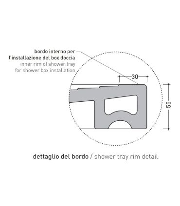 Piatto doccia Ceramica Flaminia Water drop in ceramica rettangolare