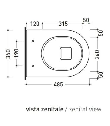 Wc sospeso Ceramica Flaminia serie Mini Link art. 5064