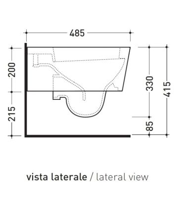 Wc sospeso Ceramica Flaminia serie Mini Link art. 5064