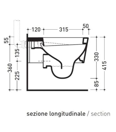 Wc sospeso Ceramica Flaminia serie Mini Link art. 5064