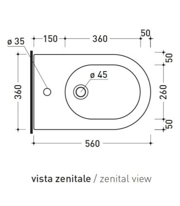 Bidet sospeso monoforo Ceramica Flaminia serie Link 5051/B