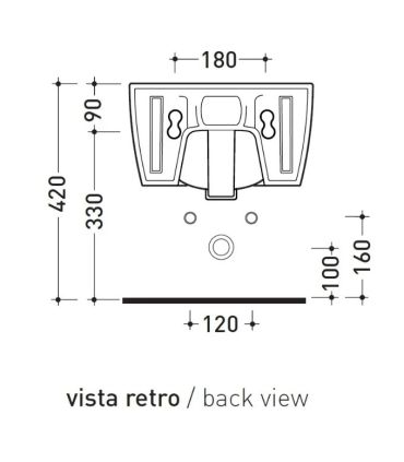 Bidet sospeso monoforo Ceramica Flaminia serie Link 5051/B