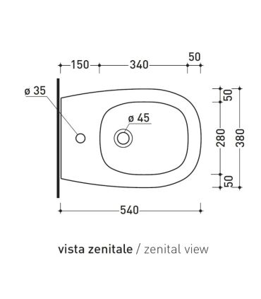 Bidet sospeso Ceramica Flaminia Bonola BN218