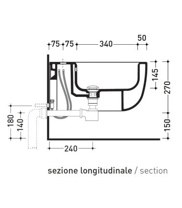 Bidet sospeso Ceramica Flaminia Bonola BN218