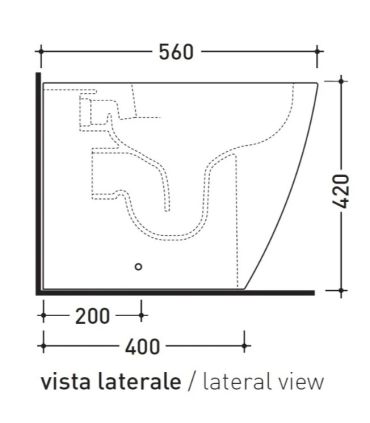 Wc filoparete Flaminia Link Plus per sostituzione LK117RG