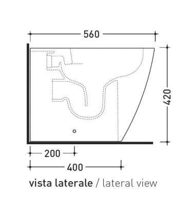 Wc filoparete Flaminia Link LK117G