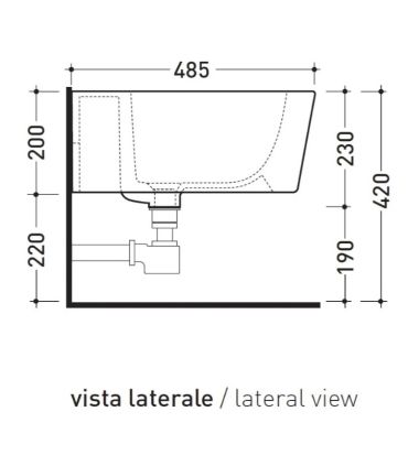 Bidet sospeso Ceramica Flaminia serie mini link art.5065