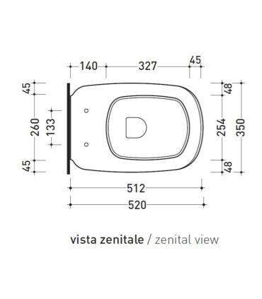 Vaso sospeso, Flaminia,serie mono, Mn118. MN118