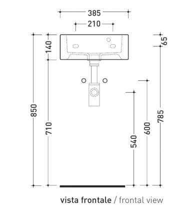 Flaminia, countertop washbasin or wall hung, collection acquagrande, 5088 bi