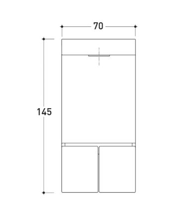 Mixer Flaminia, wall hung for washbasin