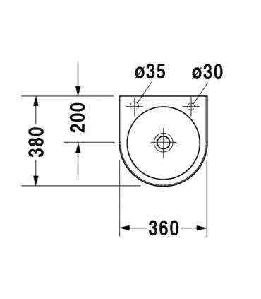 Lavamani sospeso Duravit Architec 0766350009