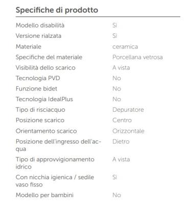 Maia T4644 Vaso A Pavimento Scarico A Parete Ideal Standard