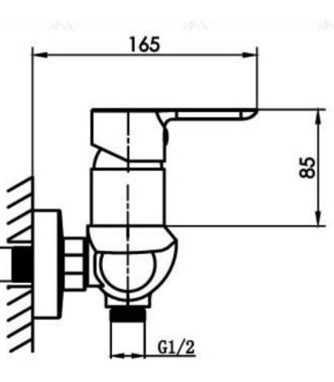 External shower mixer M'amo Brera series