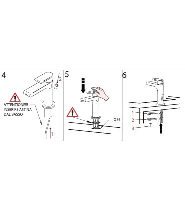 Washbasin mixer with waste M'amo San Siro series