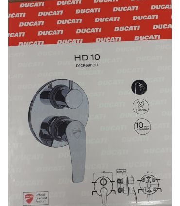 Ducati HD10 miscelatore doccia incasso con deviatore click-clack